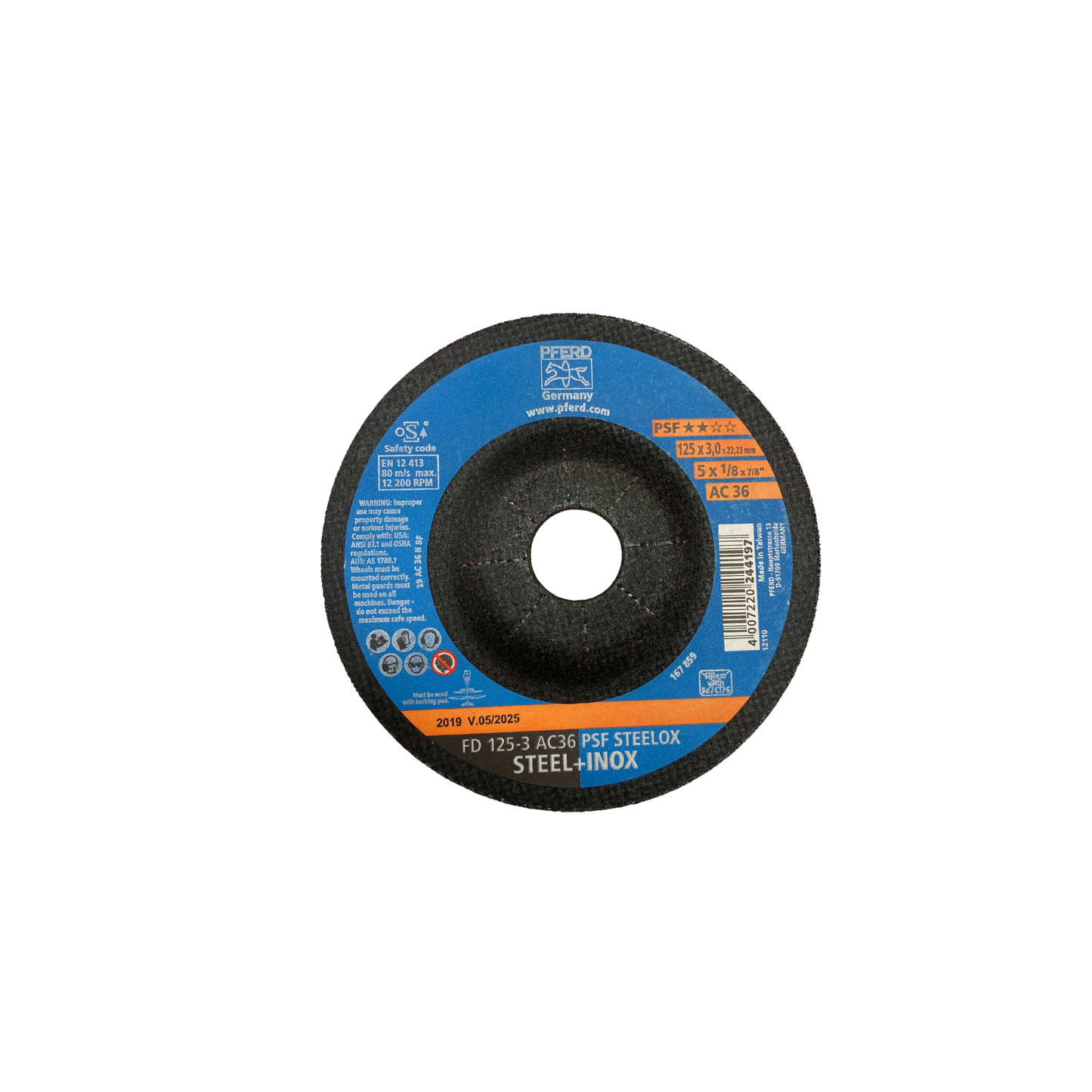 Grinding Disc SA-FD 125-3 AC36 PSF STEELOX