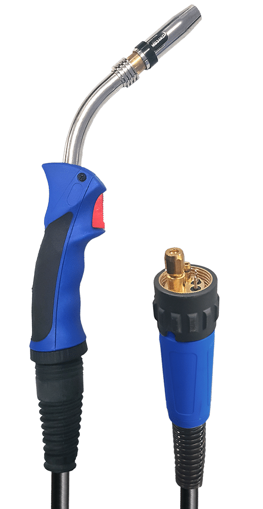 Top Gun 3 metre MB 36 Binzel Style MIG welding hand piece with Euro connector.