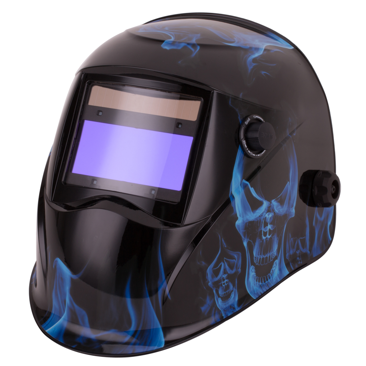 Welding Helmet - WARRIOR Blue Inferno