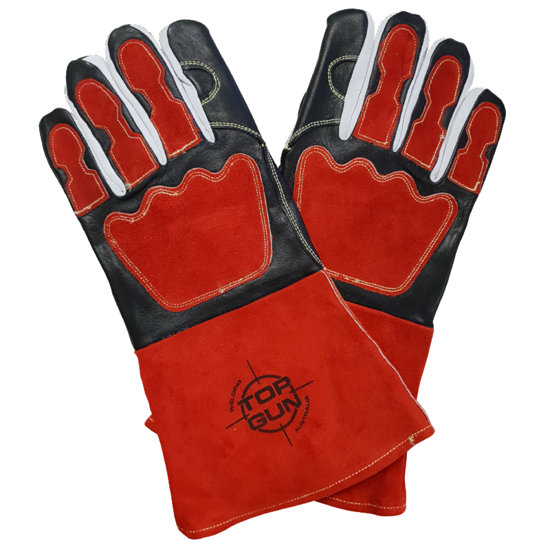 Welding Gloves - Red/Black Premium