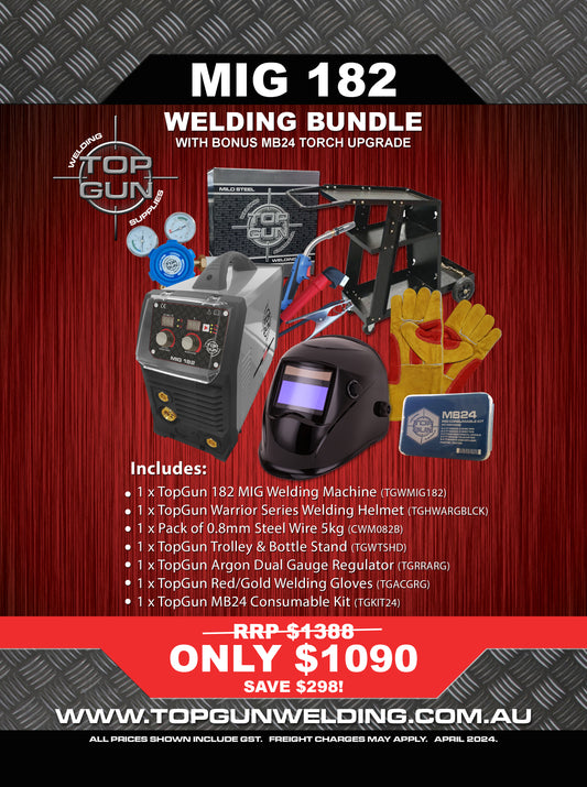 Top Gun 182 MIG  Welding Machine Bundle