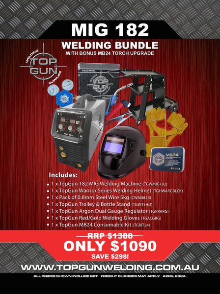 Top Gun 182 MIG  Welding Machine Bundle