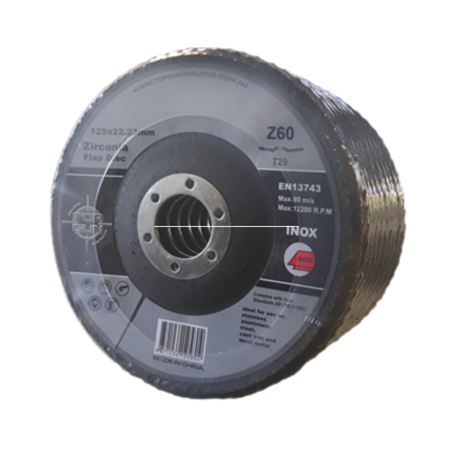 Topgun Zirconia 5" 22mm 60 Grit Flap Disc