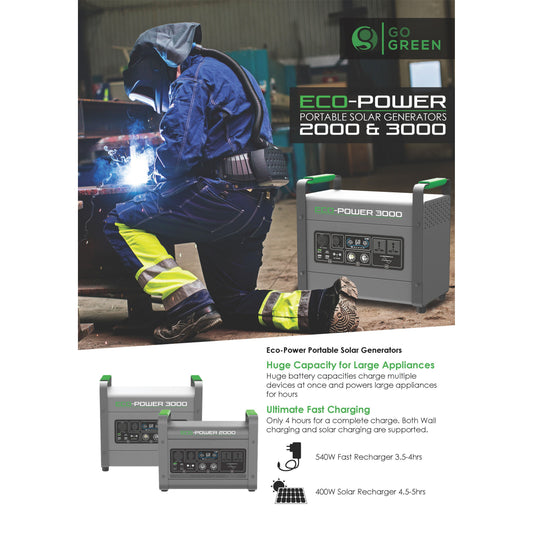 Eco-Power Portable Solar Generator - 3000 Model