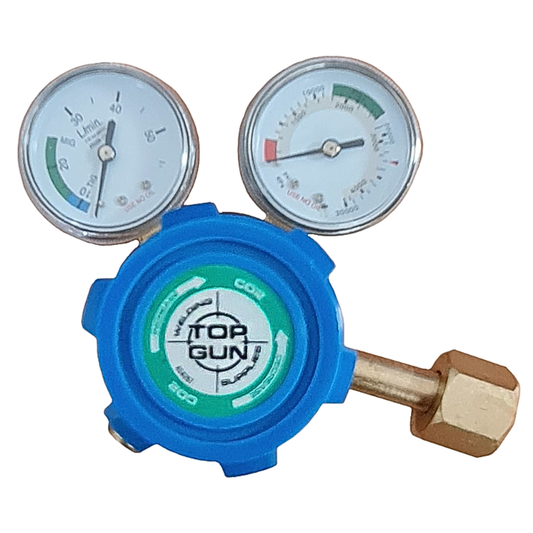 Top Gun Carbon Dioxide (Co2) Twin Gauge Gas Regulator