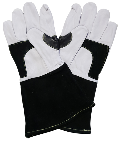 Welding Gloves - Black/White Premium