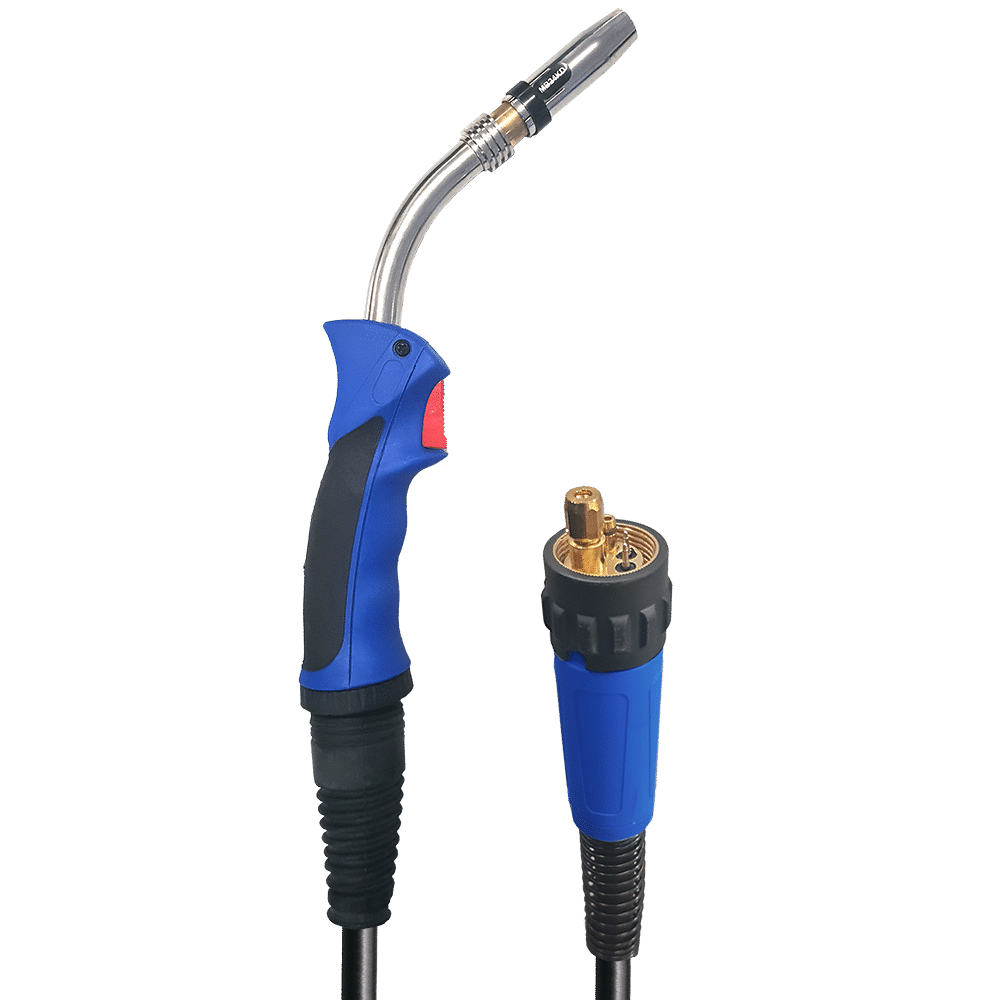 Top Gun 3 metre MB 24 Binzel Style MIG welding hand piece with Euro connector.