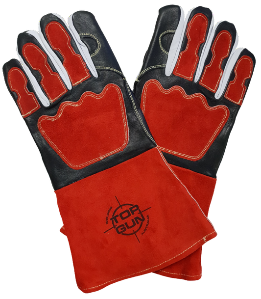 Welding Gloves - Red/Black Premium