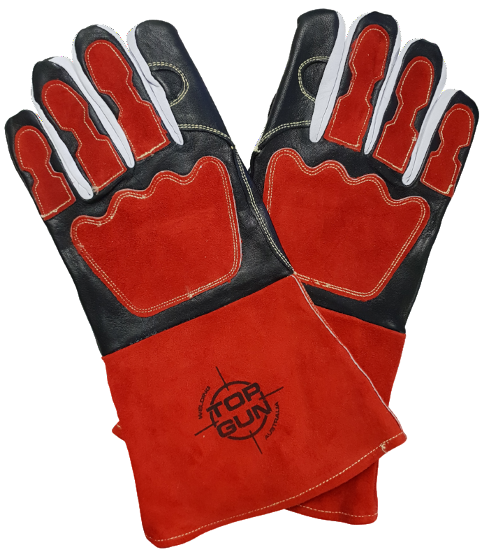 Welding Gloves - Red/Black Premium