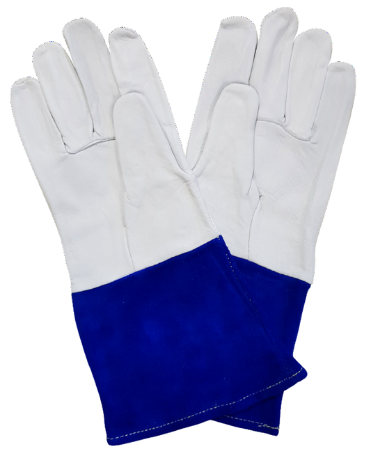 Welding Gloves - TIG Blue/White Premium