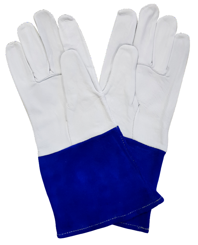 Welding Gloves - TIG Blue/White Premium